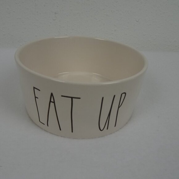 Rae Dunn EAT UP 6” Dog Cat Pet Food Water Bowl Artisan Collection by Magenta - Picture 2 of 5
